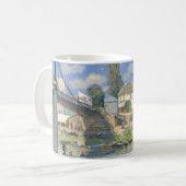 Mug Pont de Villeneu par Sisley Impressionist Paint (Devant gauche)