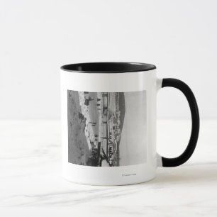 Mug Pont d'hiver au-dessus de rivière à Fairbanks