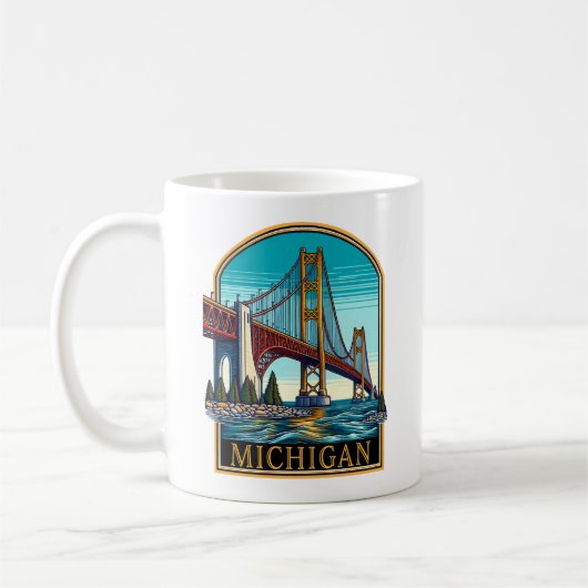 Mug Pont Mackinaw Michigan (Gauche)