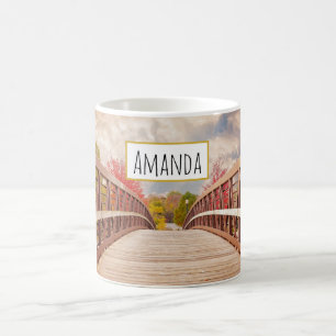 Mug Pont rustique en bois dans le pays