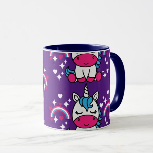 Mug Pony de licorne violette (Devant droit)