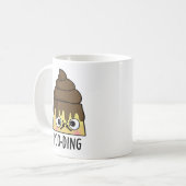 Mug Poo-ding Funny Poop Pudding Pun (Devant gauche)