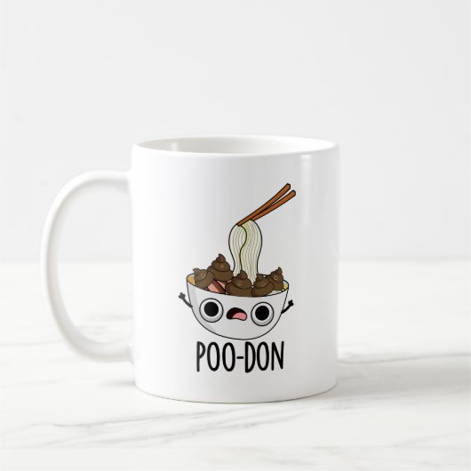 Mug Poo-don Funny Udon Pun (Gauche)