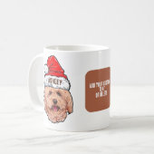 Mug Poodé avec Noël Casquette vacances (Devant gauche)