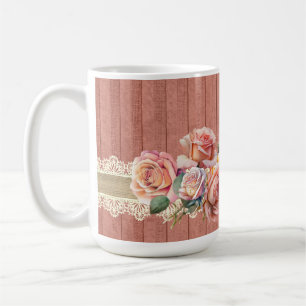 Mug Poodé Chic Floral Avec Lampe De Table Rose