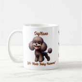 Mug Poodle - Ajouter le nom du chien, modifier le text (Gauche)
