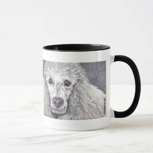 Mug Poodle blanc (Droite)