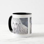 Mug Poodle blanc (Devant gauche)