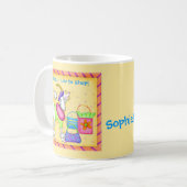 Mug Poodle Chien Aimer Acheter Nom Personnalisé Jaune (Devant gauche)