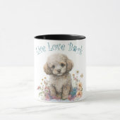 Mug Poodle Chien Maman Floral (Centre)