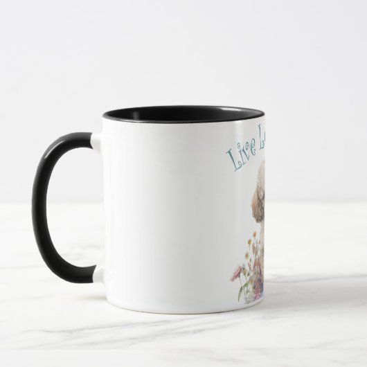 Mug Poodle Chien Maman Floral (Gauche)