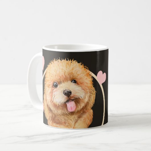 Mug Poodle Cockerpoo Chien Chien Chien Coquelicot Chaq (Devant gauche)