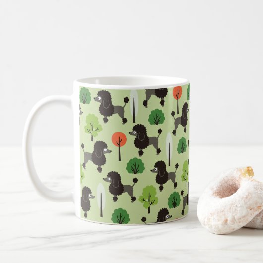 Mug Poodle dans le parc (Avec donut)