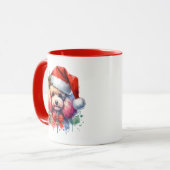 Mug Poodle d'aquarelle doux personnalisé (Devant gauche)