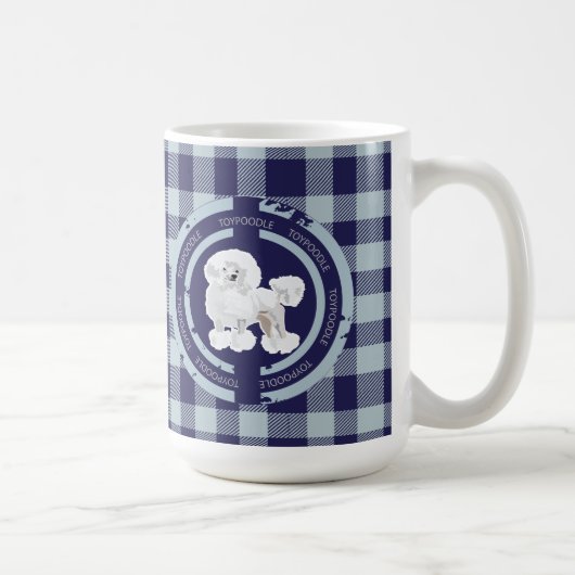 MUG POODLE DE JOUET DE CHIEN (BLEU) (Droite)