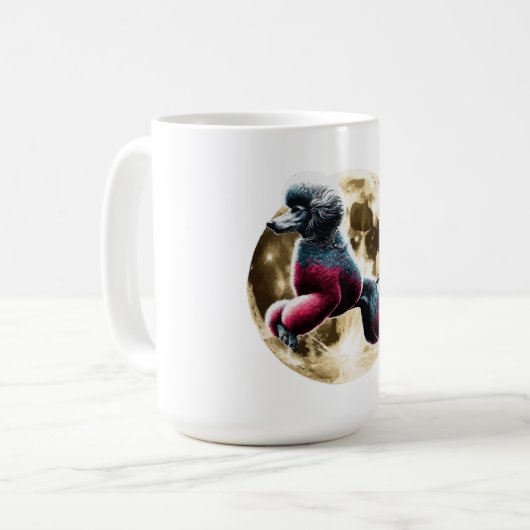 Mug Poodle de lune (Devant gauche)