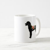 Mug Poodle Dog Breed Boho Floral Silhouette (Devant droit)