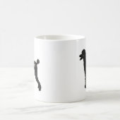 Mug Poodle Dog Breed Boho Floral Silhouette (Centre)