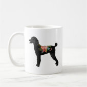 Mug Poodle Dog Breed Boho Floral Silhouette (Gauche)