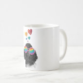 Mug Poodle Dog with Hearts Saint-Valentin (Devant droit)