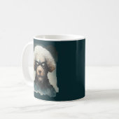 Mug Poodle habillé Comme Chien Superhero (Devant gauche)