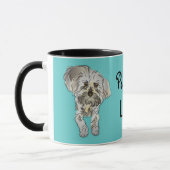 Mug Poodle maltais mélangé - L'amour du chiot (Gauche)