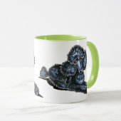 Mug Poodle Mini Noir Plutôt (Devant droit)