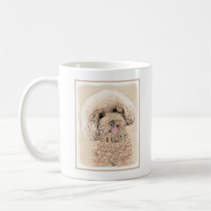 Mug Poodle Miniature Toy Apricot Crème Chien Brown Art