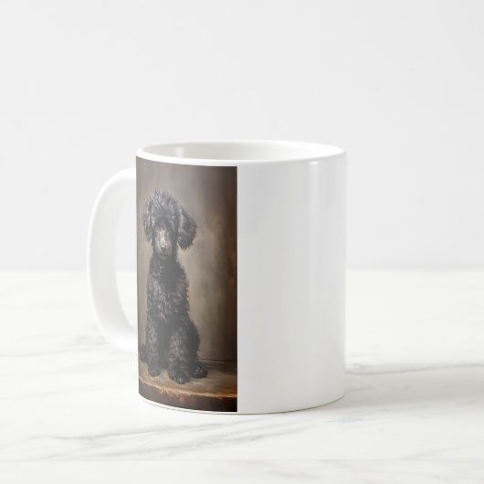 Mug Poodle noir (Devant gauche)