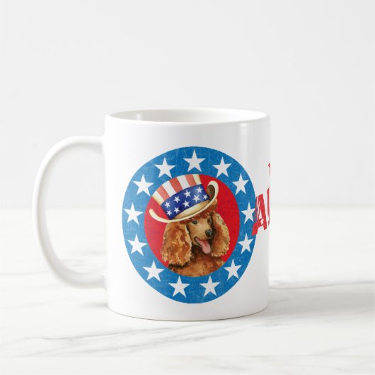 Mug Poodle patriotique (Gauche)