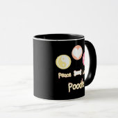Mug Poodle Peace Love (Devant droit)