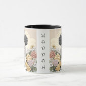 Mug Poodle personnalisé en Fleurs Whimsical (Centre)