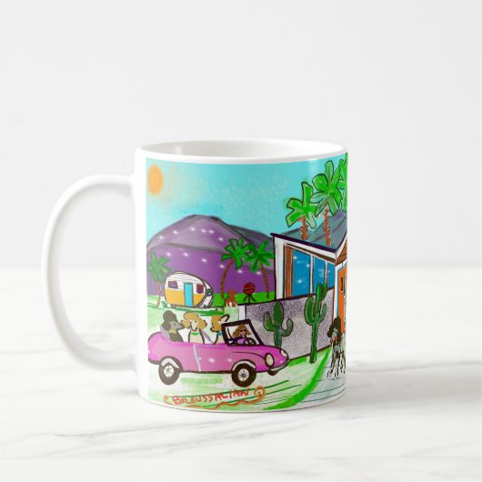 Mug Poodle Pups Café Cups - Palm Springs (Gauche)