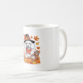 Mug Poodle Thanksgiving Boissons Café Automne Feuilles (Devant droit)