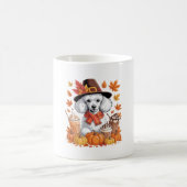 Mug Poodle Thanksgiving Boissons Café Automne Feuilles (Centre)