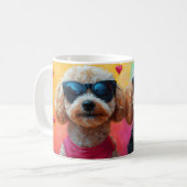 Mug Poodle with Heart Roses Saint-Valentin (Devant gauche)