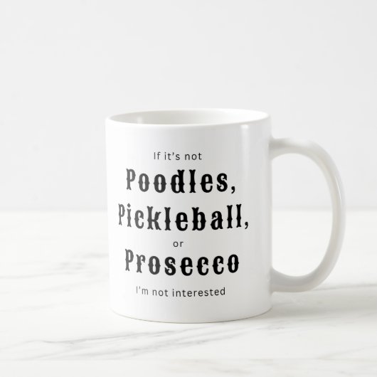 Mug Poodles Pickleball Prosecco (Droite)