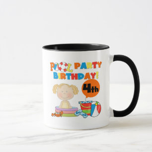 Mug Pool Party 4th Birthday Tshirts et cadeaux