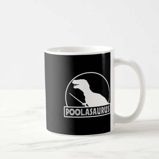 Mug Poolasaurus Billiard Player Dinosaur Snooker Eight (Droite)
