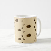 Mug Poop & Empreintes de pattes Cute Messy Animaux Amo (Devant droit)