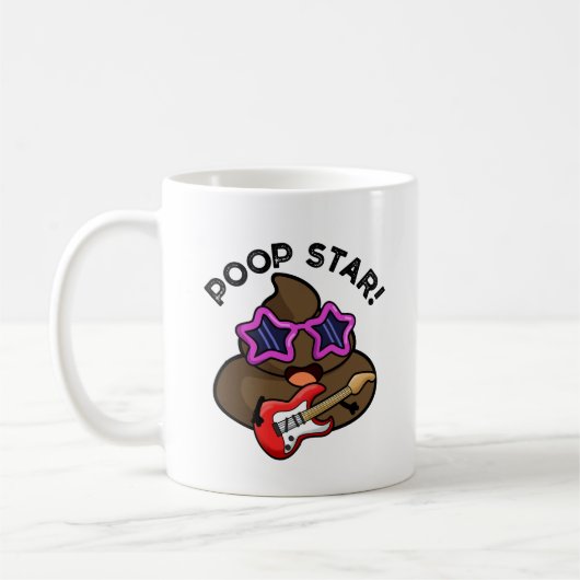 Mug Poop Star Funny Pop Star Pun (Gauche)