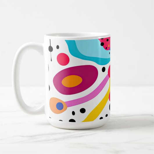 Mug Pop Art Abstrait Motif, Pop Art inspiré Motif (Gauche)