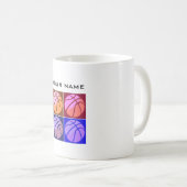 Mug Pop Art Basketball Votre nom (Devant droit)