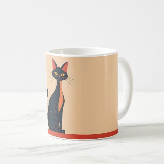 Mug Pop Art Black Cat (Devant droit)