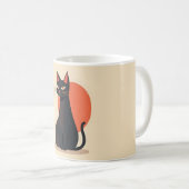 Mug Pop Art Black Cat Orange Sun (Devant droit)