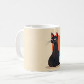 Mug Pop Art Black Cat Orange Sun (Devant gauche)