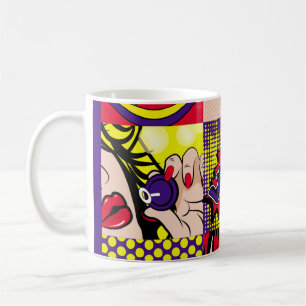 Mug Pop art Card Illustration art, pop, beau, comique,