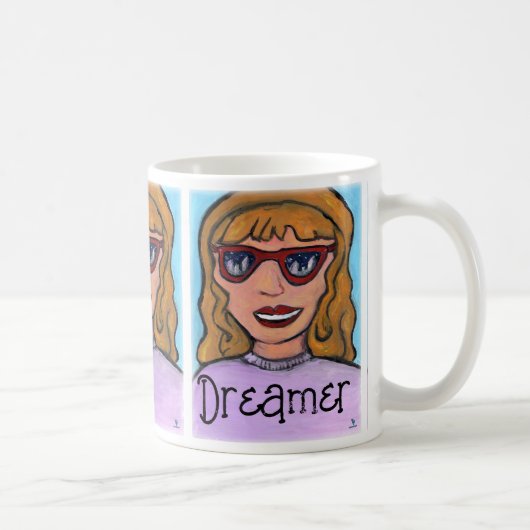Mug Pop Art Cartoon Fille Ado Fun Preppy Unique (Droite)