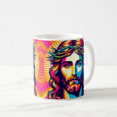 Mug Pop art coloré Jésus mug! (Devant droit)