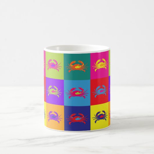 Mug Pop Art Crab Motif coloré (Centre)